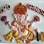 Painted Wooden Ganesha