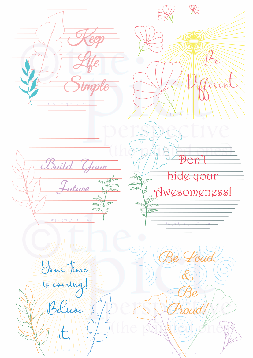 Leaf Graphics with sayings