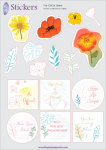 Flower & Leaf stickers for Cricut users